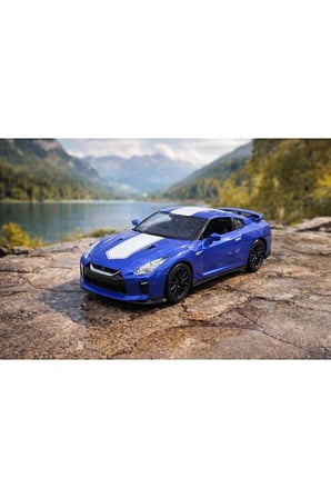 Nissan GTR R35 50Th Anniversary Edition Diecast Model Araba Nissan GTR R35 Mavi Model Araba