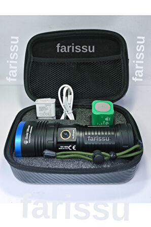 GS-14000 40W Avcı El Feneri – 4000 Lümen, 12800 mAh Li-ion Şarjlı, Su Geçirmez, Taşıma Çantalı Kamp ve Balıkçı Feneri