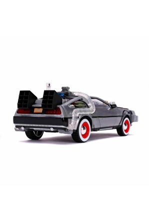1:24 Back to The Future Geleceğe Dönüş 3 Işıklı Time Machine Zaman Makinesi Die - Cast Metal Araba