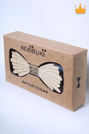 Babyhola 1-16 Yaş Ahşap Erkek Çocuk Papyon Doğum Günü Kutulu Bayramlık Takım Elbise Papyonu