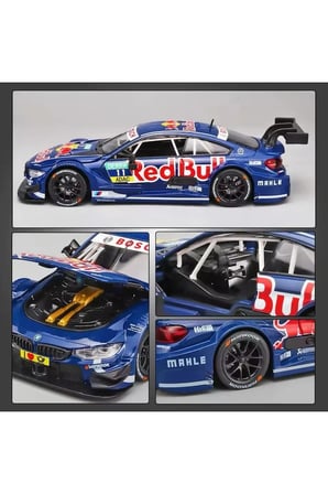 BMW M4 Diecast Redbull Model Araba 1:24 BMW M4 Yarış Arabası Redbull Diecast Model Araba