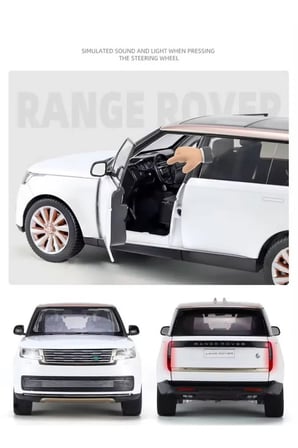 1:18 Range Rover SV 2022 Diecast Model Araba Sesli Işıklı Range Rover Model Araba Metal Komple