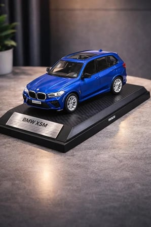 BMW X5 Mavi Diecast Model Araba BMW Jip Açılan Kapılar 1:32 Ölçek Kutulu Model Araba