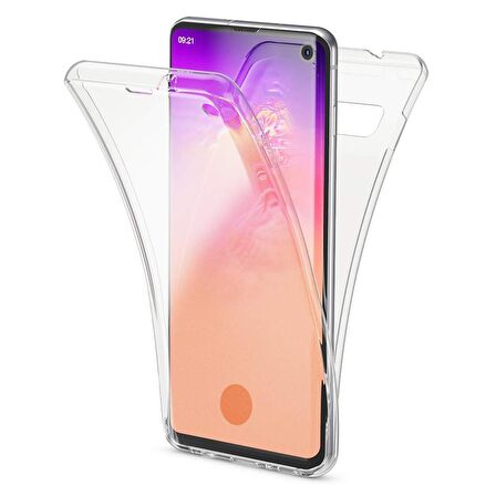 Gpack Samsung Galaxy S10 Kılıf Ön Arka Şeffaf Silikon Koruma
