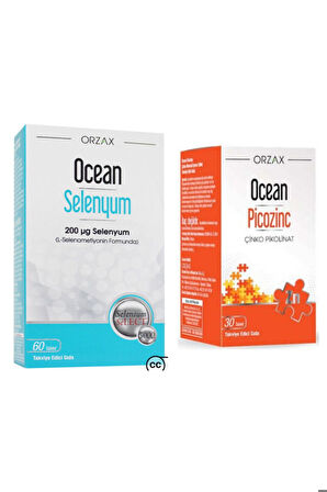 Ocean Selenyum 200 mcg 60 Tablet + Ocean Picozinc 30 Tablet