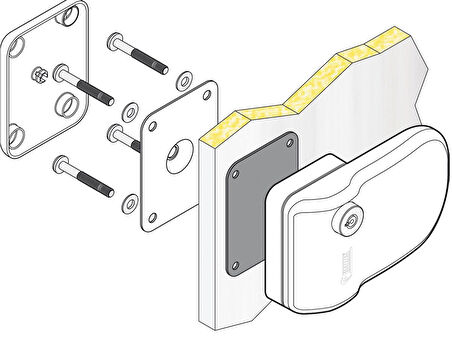 Fiamma Safe Door Frame Karavan Kapı Kilidi Gri