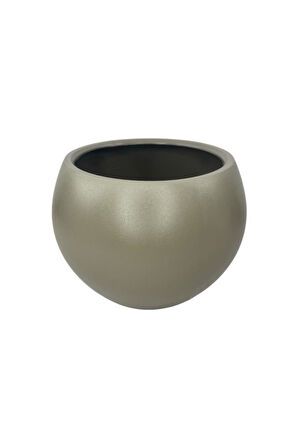 Küre Yuvarlak Top Vazo Dekoratif Saksı MOKKA 25*20cm