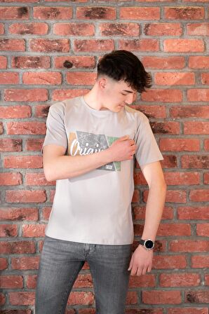 FBI JEANS DESENLİ SLİMFİT PAMUKLU ERKEK T-SHİRT