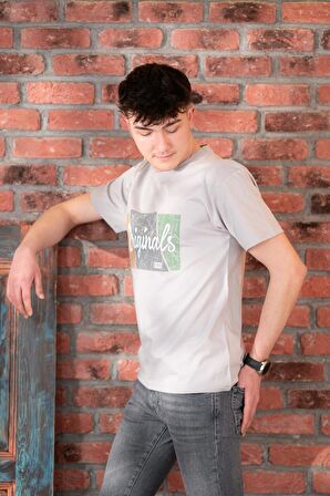 FBI JEANS DESENLİ SLİMFİT PAMUKLU ERKEK T-SHİRT