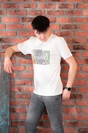 FBI JEANS DESENLİ SLİMFİT PAMUKLU ERKEK T-SHİRT