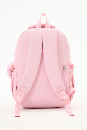 Pembe Kız Çocuk İlkokul Okul Çantası Kawaii Çok Bölmeli Rozetli Sırt Çantası