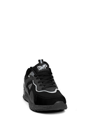 Erkek Siyah Faylon Taban Hafif Günük Rahat Spor Ayakkabı Sneaker