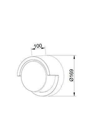 SUGA 12 Watt Siyah Dış Mekan LED Aplik - Plastik Kasa - Ilık Beyaz (4200K)