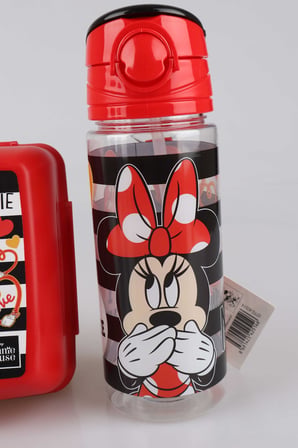 YENİ SEZON LİSANSLI MINNIE MOUSE BESLENME ÇANTASI,BESLENME KABI VE TRITAN MATARA 500 ML BESLENME SETİ
