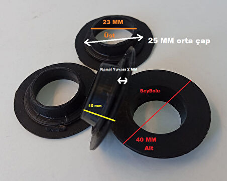 Termikel Uyumlu Ocak Düğme Altı Sızdırmazlık Conta 4 Lü , Set Üstü Ocak Düğme Contası
