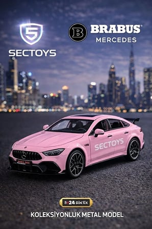 1:24 Brabus Rocket 900 Diecast Model Araba Kapı Bagaj Kaput Açılır Mercedes Amg Gtr Brabus Pembe
