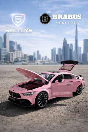 1:24 Brabus Rocket 900 Diecast Model Araba Kapı Bagaj Kaput Açılır Mercedes Amg Gtr Brabus Pembe