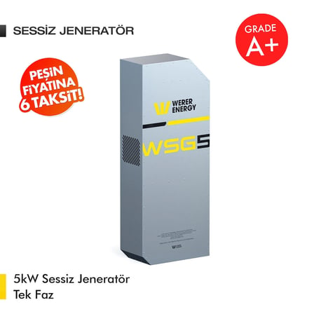5kW LiFePO4 Lityum Demir Fosfat Tek Faz Sessiz Jenaratör 