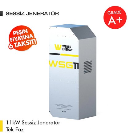 11kW LiFePO4 Lityum Demir Fosfat Tek Faz Sessiz Jenaratör 