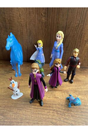 Frozen 2 Karlar Ülkesi Oyuncak Figürleri 9'lu oyuncak frozen elsa anna figür karlar ülkesi figürleri