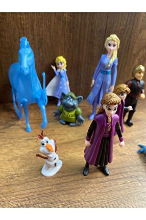 Frozen 2 Karlar Ülkesi Oyuncak Figürleri 9'lu oyuncak frozen elsa anna figür karlar ülkesi figürleri