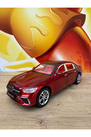 Mercedes Metal Araba 23 Cm Sesli Işıklı Kapılar Bagaj Kaput Açılır Oyuncak Demir Araç