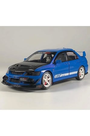 1:24 Mitsubishi Lancer Evolution EV09 Diecast Model Araba Karbon Kaput Mitsubishi EV09 Model Araba