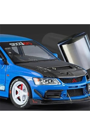 1:24 Mitsubishi Lancer Evolution EV09 Diecast Model Araba Karbon Kaput Mitsubishi EV09 Model Araba