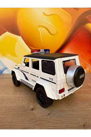 Mercedes G65 Diecast Model Araba Mercedes Lüx Polis Arabası Sesli Işıklı Tüm Kapılar Açılır
