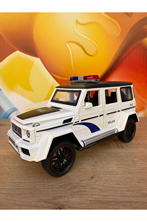 Mercedes G65 Diecast Model Araba Mercedes Lüx Polis Arabası Sesli Işıklı Tüm Kapılar Açılır