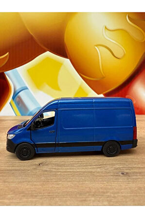 Mercedes Sprinter Çek Bırak Diecast Model Araba Mercedes-Benz Sprinter Lacivert Kapalı Kasa Araba