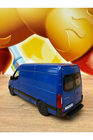 Mercedes Sprinter Çek Bırak Diecast Model Araba Mercedes-Benz Sprinter Lacivert Kapalı Kasa Araba