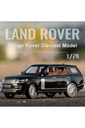 Range Rover Land Jip Tarzı Araba Diecast Model Araba 1:24 Siyah Range Rover Model Diecast Araba