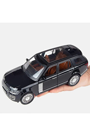 Range Rover Land Jip Tarzı Araba Diecast Model Araba 1:24 Siyah Range Rover Model Diecast Araba