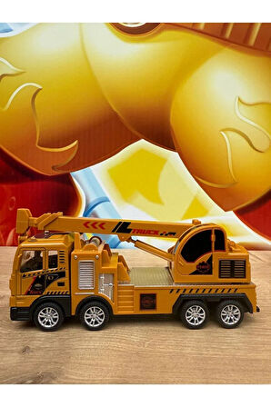 OYUNCAK SÜRTMELİ KIRILMAZ İŞ MAKİNASI VİNÇ TIR İŞ MAKİNALARI VİNÇ UZAR METAL KAFALI