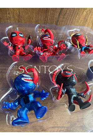 ÖRÜMCEK ADAM VENOM DEADPOOL 6'LI SET SPİDERMAN FİGÜR 1 ADET SÜRPRİZ FİGÜR VENOM FİGÜR
