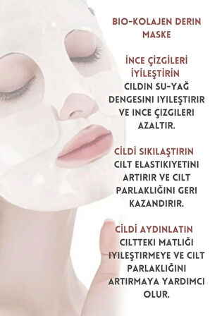 Şeffaflaşan Maske Doğal Kolajen Cilt Maskesi, Yüz Maskesi, Kore Maskesi