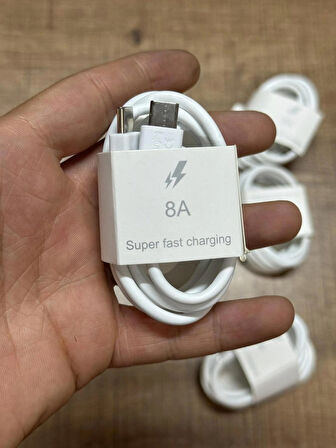 8A SÜPER HIZLI ŞARJ KABLOSU TYPE-C TO TYPE-C