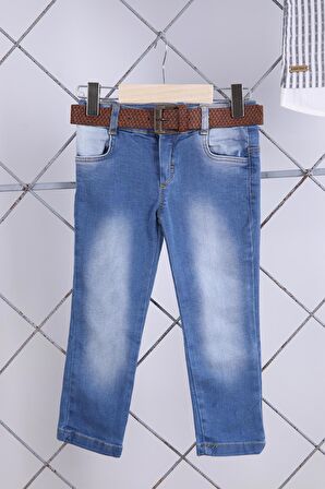 Babyhola Pamuk Gömlek Kot Pantolon Erkek Bebek Çocuk Bayramlık Takım Elbise 22329