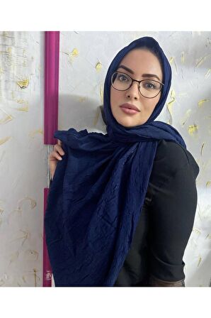 Alcanavm Bambu Kraş Şal Lacivert