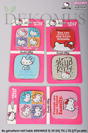DEKOMUS İLE LİSANSLI YENİ SEZON HELLO KITTY 2'Lİ BARDAK ALTLIĞI
