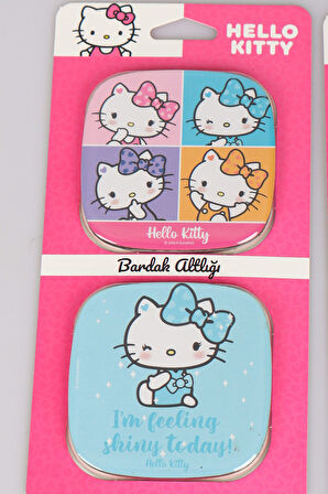 DEKOMUS İLE LİSANSLI YENİ SEZON HELLO KITTY 2'Lİ BARDAK ALTLIĞI