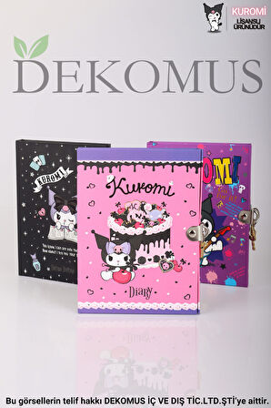 DEKOMUS İLE YENİ SEZON LİSANSLI KUROMI KİLİTLİ HATIRA DEFTERİ 96 YAPRAK