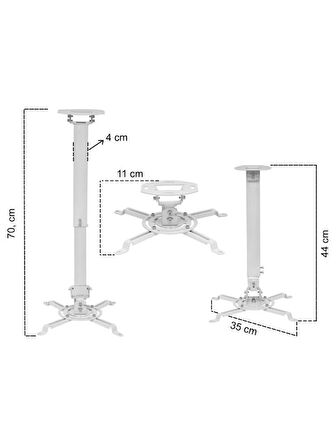 Gamma H30 Teleskopik Projeksiyon Askı Aparatı
