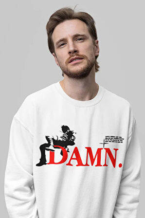 Tasarım Kendrick Lamar Damn. Yazılı Unisex Oversize Rapper Sweatshirt
