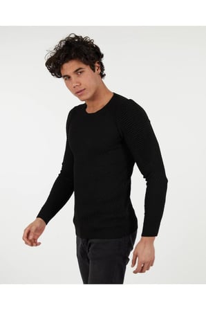 Slim Fit Naturel Pamuk Triko Kazak Tüylenmeyen Dar Kesim Fit Kışlık Kazak