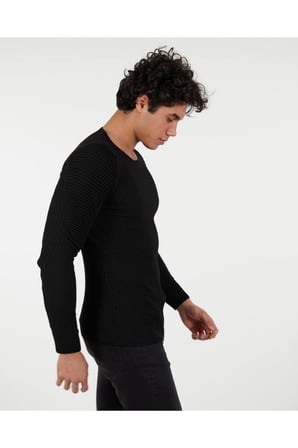 Slim Fit Naturel Pamuk Triko Kazak Tüylenmeyen Dar Kesim Fit Kışlık Kazak