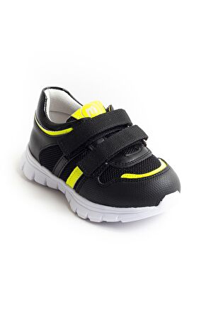Mnpc Erkek Çocuk Siyah Ortopedik Destekli Çocuk Spor Ayakkabı