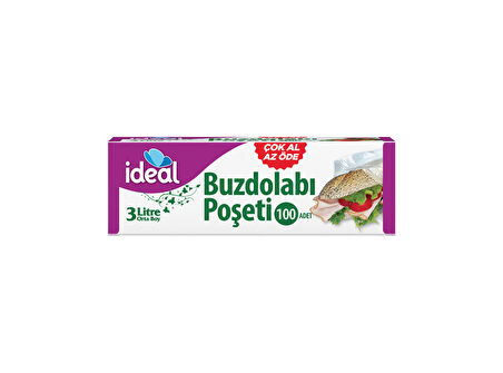 İdeal Buzdolabı Poşeti Orta Boy 100'lü