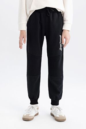 Erkek Çocuk Regular Fit Beli Paçası Lastikli Baskılı Eşofman Altı